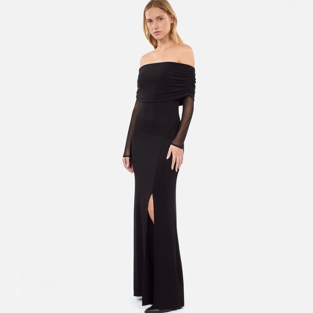 NWT the kooples jersey off shoulder gown